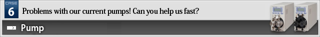 Case Study 6. Problems with our current pumps! Can you help us fast? Pump