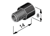 1/16・M6Flat seal fitting