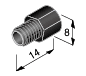 φ3・M6Flat seal fitting