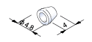 φ3・M6 Flat seal union ferrule